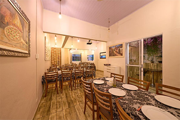 Salão da pizzaria Joaquim Sobrinho, em São Caetano